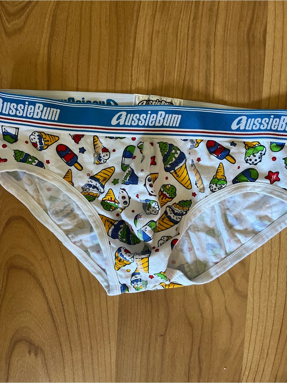 Men’s aussieBum White Ice Cream Print Briefs